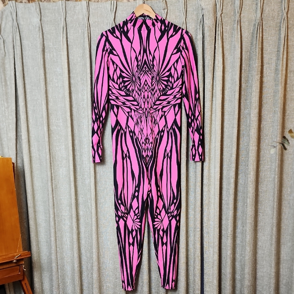 Candy Catz Pink and Black Patterned Jumpsuit